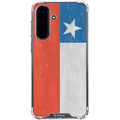 Chile Flag Distressed Galaxy A36 5G Clear Case